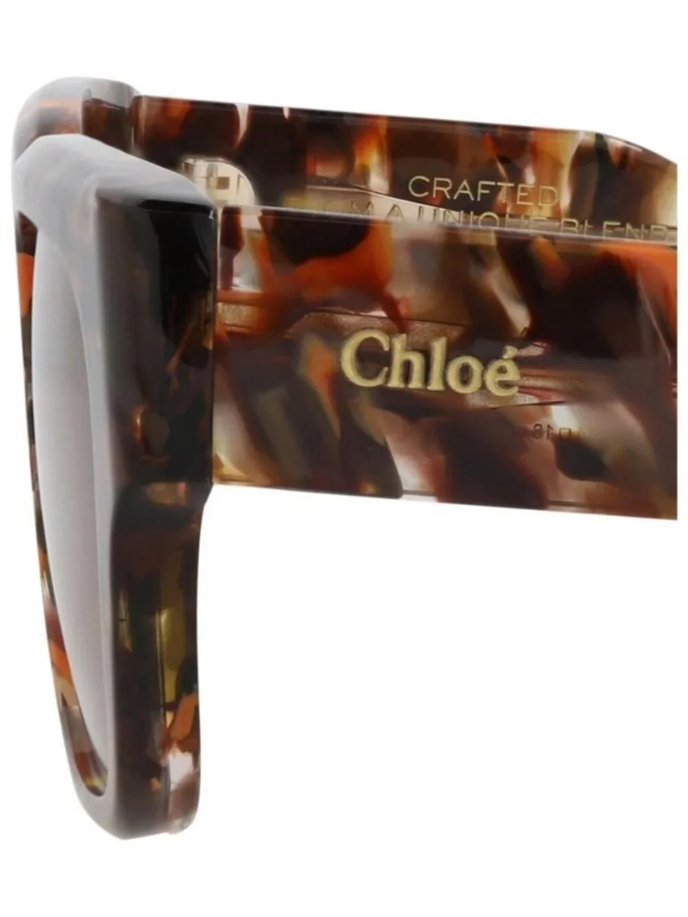 New Chloé Womens Square/Rectangle Havana Havana Brown Fashion Designer Sunglasse